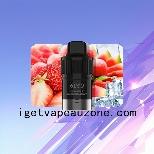 Nicotine Free IGET Bar Plus Pod with 6000 Puffs Extended Enjoyment Strawberry Watermelon Ice