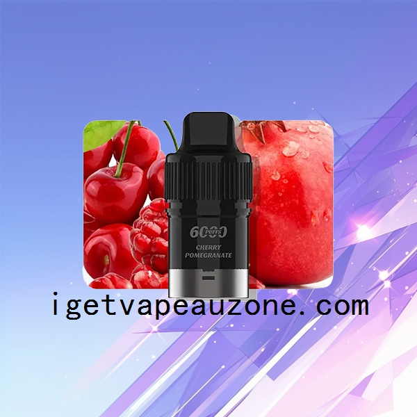 Nicotine Free IGET Bar Plus Pod with 6000 Puffs Extended Enjoyment Cherry Pomegranate