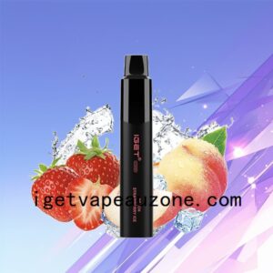 Nicotine Free IGET Legend Disposable Vape 4000 Puffs Smooth Experience Peach Strawberry Ice