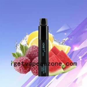 Nicotine Free IGET Legend Disposable Vape 4000 Puffs Smooth Experience Raspberry Watermelon Lemon