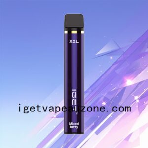IGET XXL Nicotine Free Disposable Vape 1800 Puffs Guilt Free Pleasure Mixed Berry