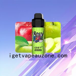 Nicotine Free IGET Bar Plus Starter Vape Kit Perfect for Beginners Double apple