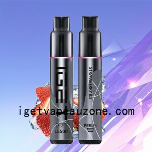 Premium IGET HOT Disposable Vape 5500 Puffs Heat Up Your Vaping Strawberry Ice