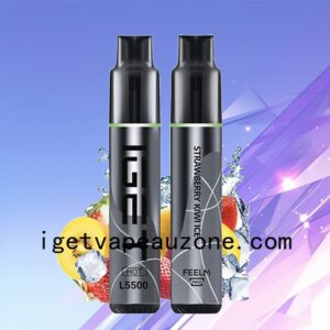 Premium IGET HOT Disposable Vape 5500 Puffs Heat Up Your Vaping Strawberry Kiwi Ice