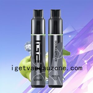 Premium IGET HOT Disposable Vape 5500 Puffs Heat Up Your Vaping Double Apple Ice